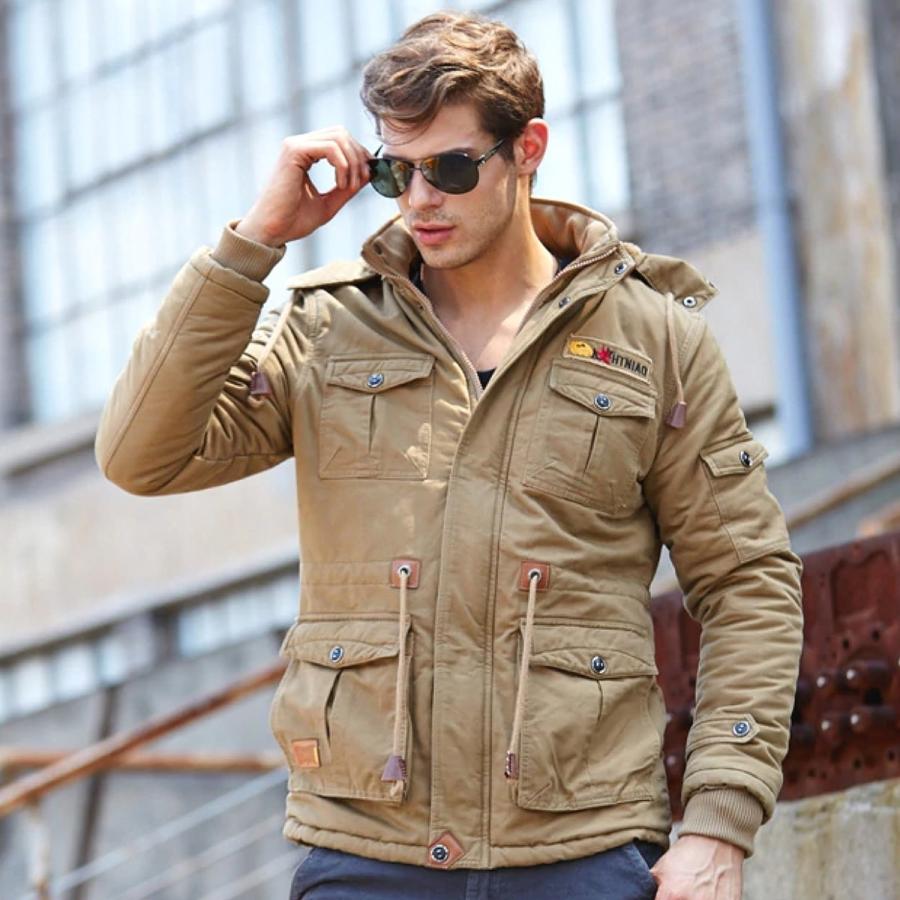 ミリタリージャケット メンズ 裏起毛 アーミー ボアジャケット カーゴ