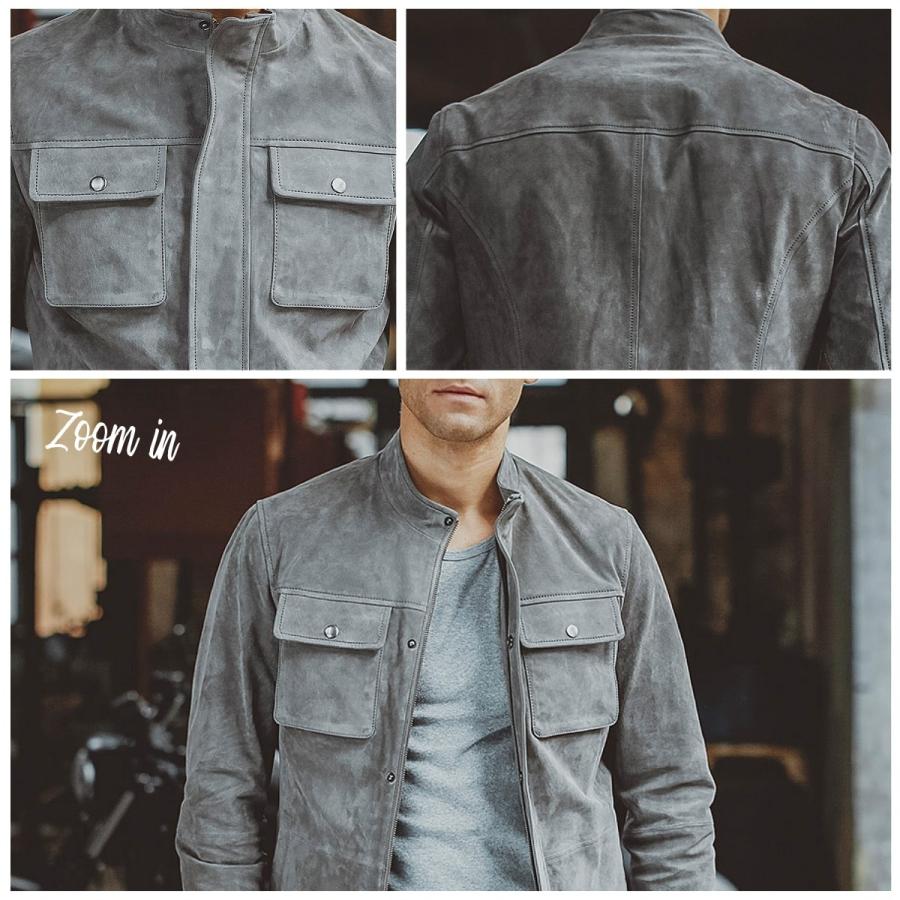 送料無料!】全10サイズ メンズ 本革ピッグレザーチェストポケット