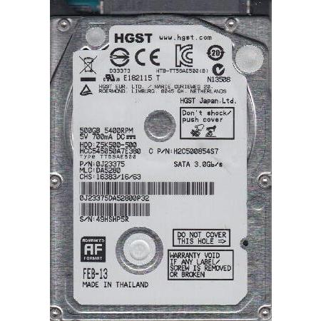 HCC545050A7E380, PN 0J23375, MLC DA5280, Hitachi 500GB SATA 2.5