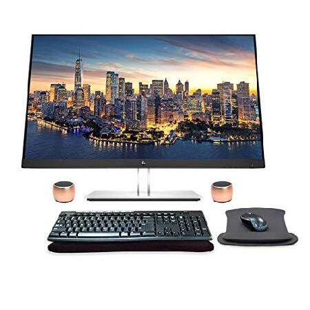 HP EliteDisplay E27q G4 27 Inch QHD IPS Office Monitor Bundle with