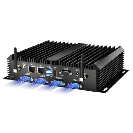 Kinupute Fanless Mini PC, Industrial Desktop Computer Core i7