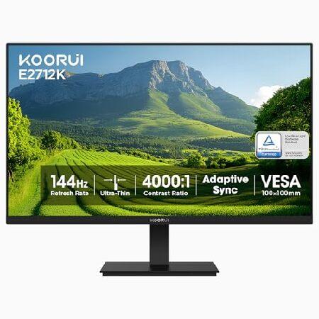 KOORUI モニター 27インチ、ディスプレイ FHD 1080P IPS 非光沢