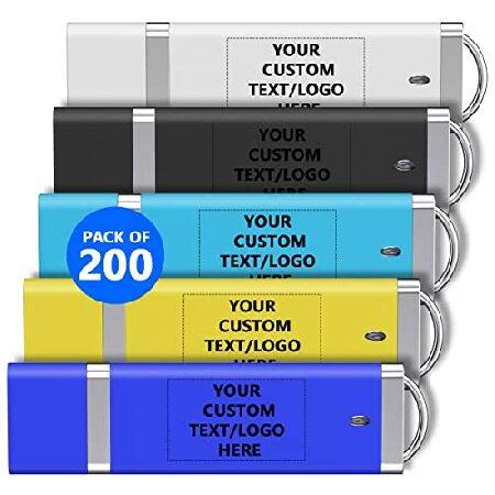 Paintechz Custom Classic USB Flash Drives 200 Pack, Personalized