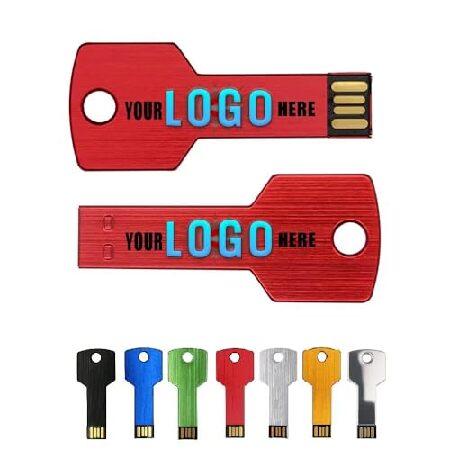 250pcs 32GB Custom Logo USB Flash Drive in Metal Key Shape