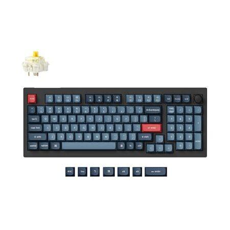 【美品】キークロン V5 MAX JIS ホットスワイプ対応かな印字なしバナナ軸 Keychron V5 MAX QMK ワイヤレスカスタム・メカニカルキーボード