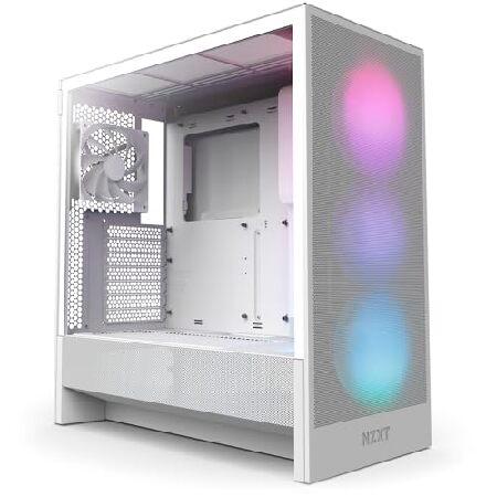 NZXT H5 Flow RGB v2 White 360mm RGBシングルフレームファン搭載