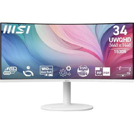 MSI Modern MD342CQPW 34インチ VA 3440 x 1440(UWQHD) コンピューター