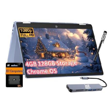 HP Chromebook X360 14b 2-in-1 ノートパソコン (14インチ FHDタッチ 