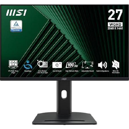 【新品・納品書付】MSI 27インチビジネスモニター PRO MP275QPDG 楽天市場】MSI ビジネスモニター PRO MP275QPDG/27インチ/100Hz/1ms