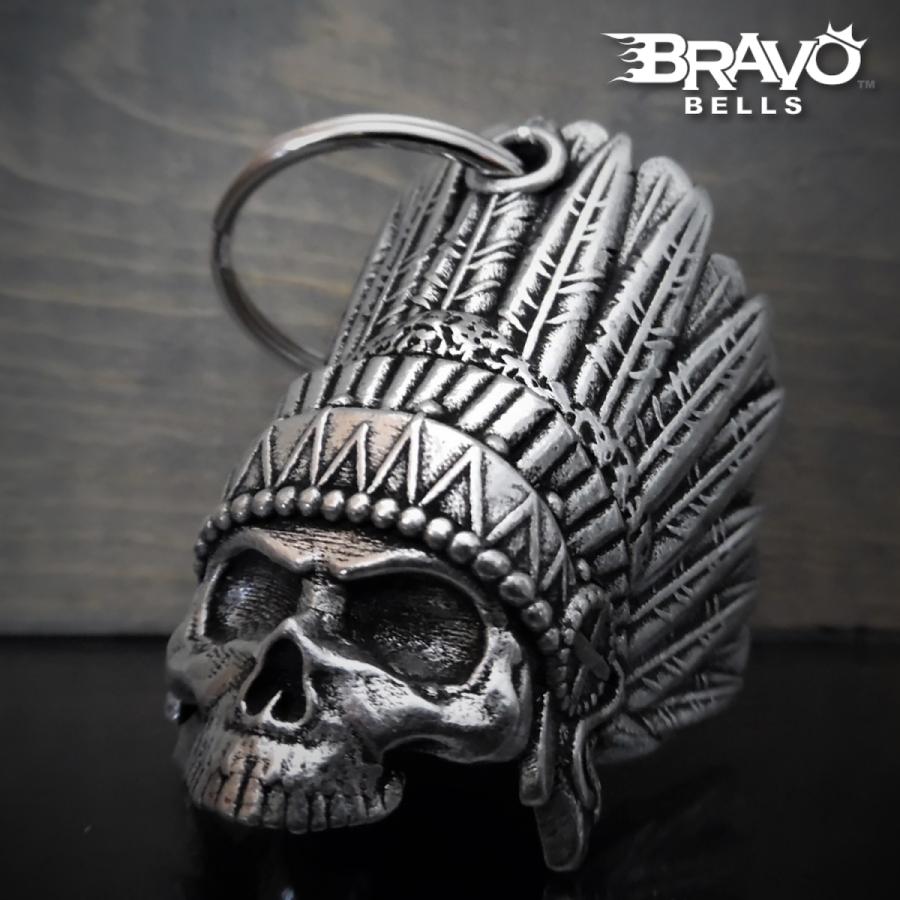 米国製 Bravo Bells インディアン スカル 3D ベル [Indian Skull] Made