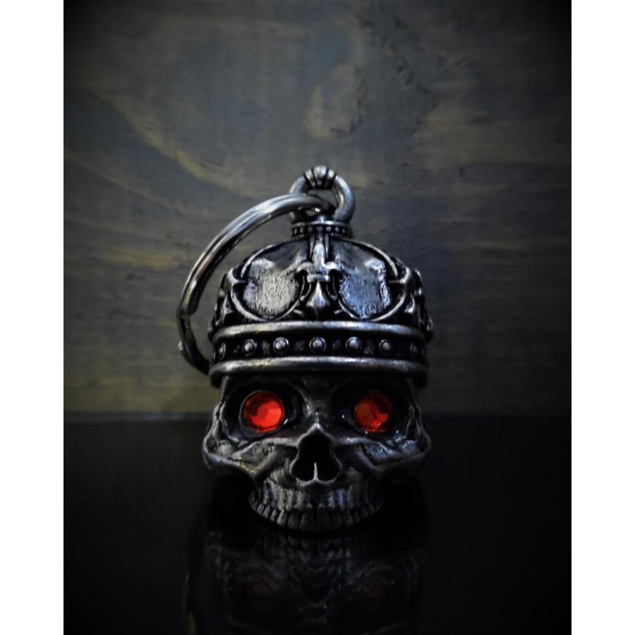 米国製 Bravo Bells 王冠 キング 赤目 スカル 3D ベル [King Skull
