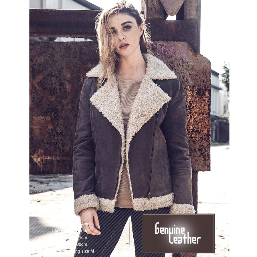 ナ♡GIENGE フェイクファー付き レザー ジャケット ボア襟 ムートン ナ♡GIENGE フェイクファー付き レザー ジャケット ボア襟 ムートン