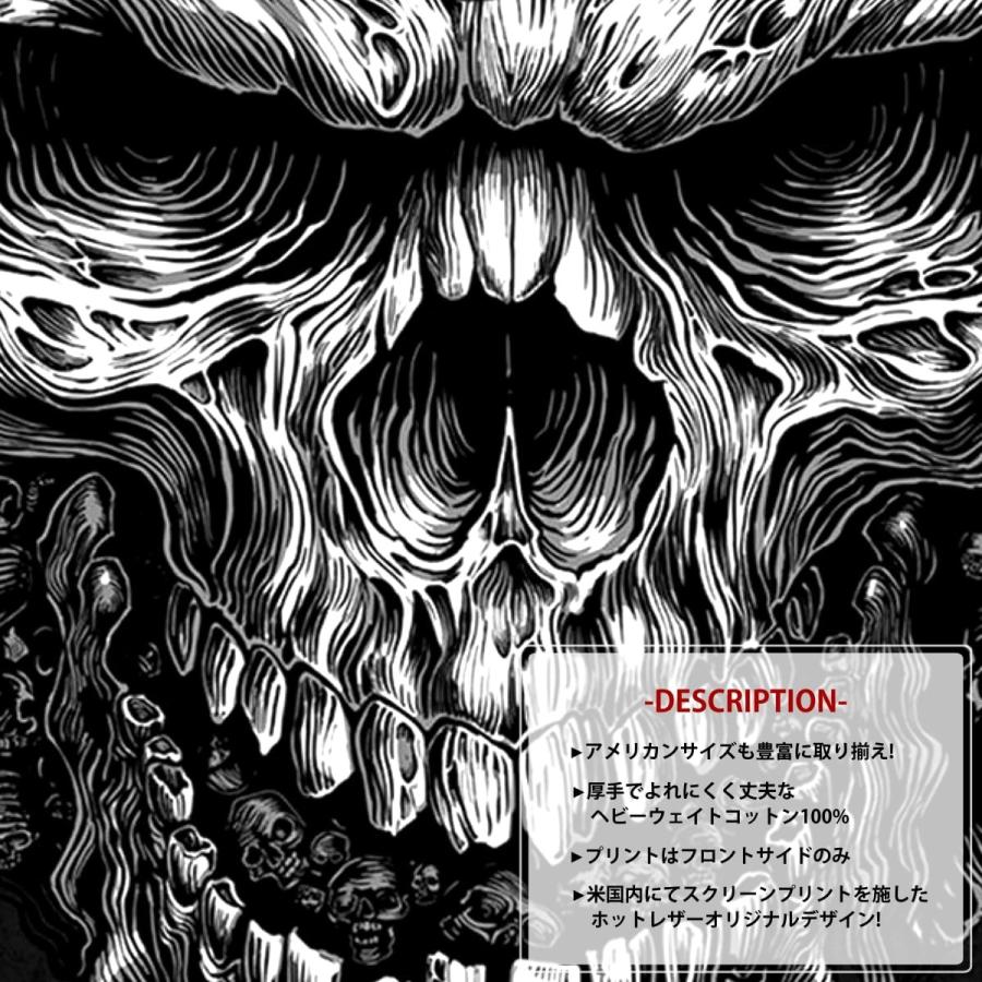 米国直輸入! ホットレザー シュレッダースカル ジャンボプリント メンズ 半袖Ｔシャツ! HOTLEATHERS ブラック 黒 プリントT 骸骨 バイカー バイクに! |  | 02