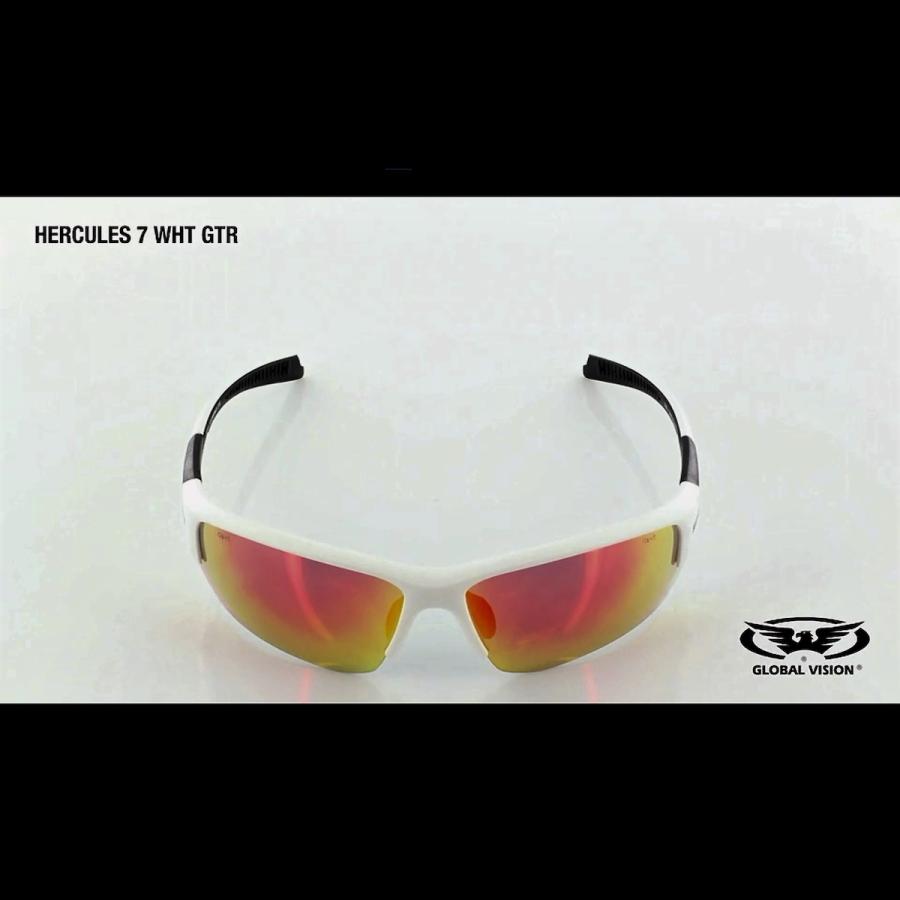バイク 自転車 サングラス ゴーグル GLOBAL VISION Hercules 7 White