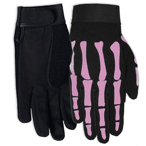 Pink Skeleton Ladies Mechanic's Gloves｜harley