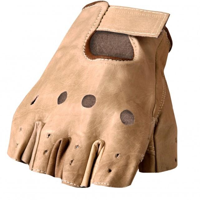 ブラウンレザー フィンガーレス グローブ : ハーレーカスタマー