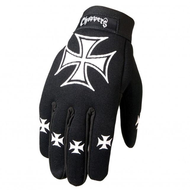 HAWKEYE GLOVE XLサイズ 黒 レザー手袋　米軍　バイカー バイク メカニック グローブ Choppers Gloves 十字 クロス 米国