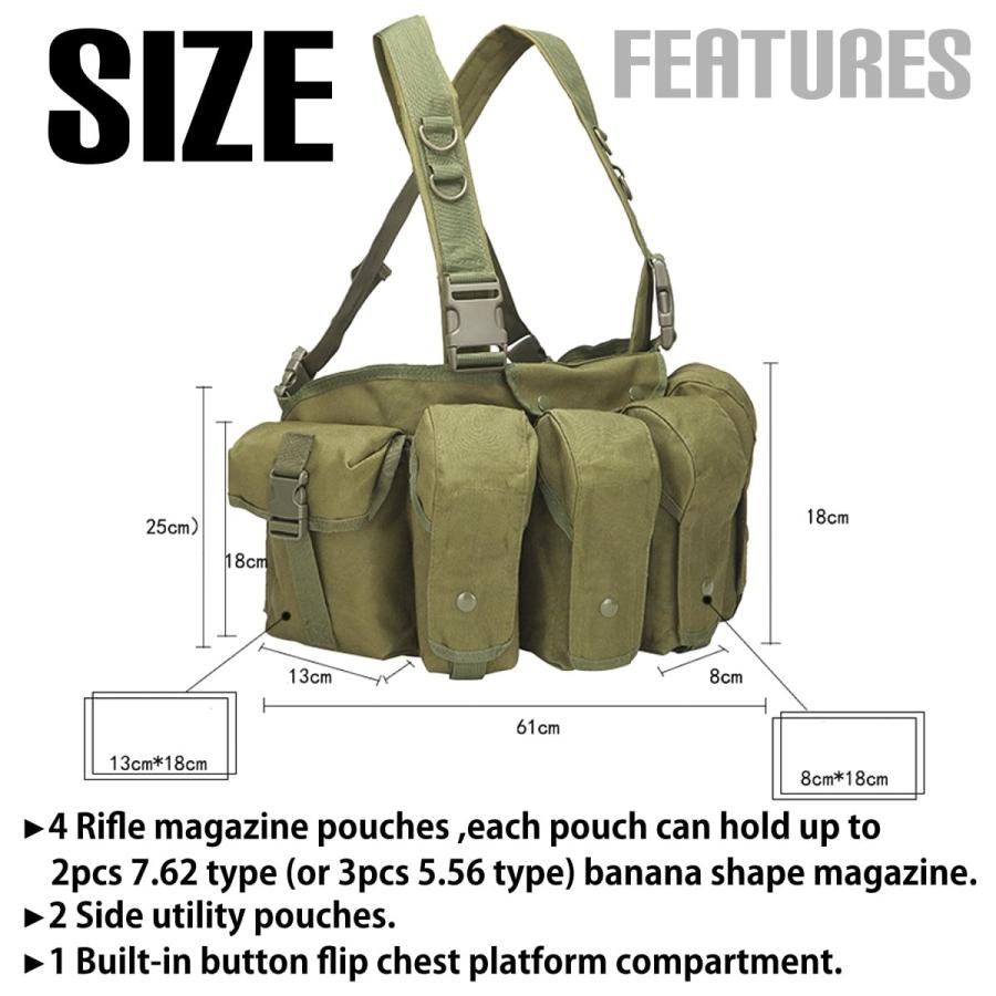 送料無料!】全3色 フリーサイズ メンズ コンバット AKチェストリグ