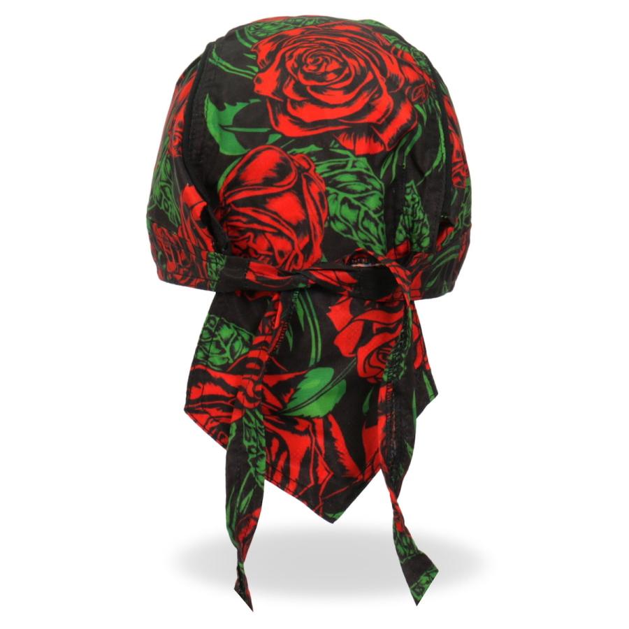 Hot Leathers ヘッドラップ ローズ 薔薇 バラ [Roses Headwrap] バンダナ ヘルメットインナー サイズフリー 米国直輸入ホットレザー バイク｜harley｜03