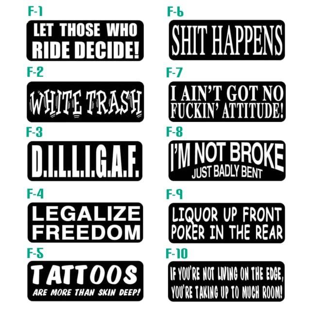 米国直輸入! HOTLEATHERS【F】全20種 ステッカー バイカー ヘルメット