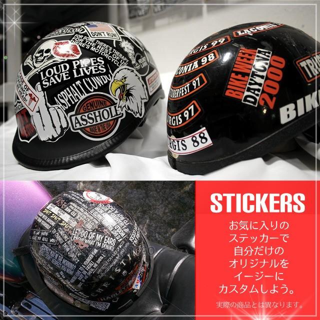 米国直輸入! HOTLEATHERS【D】全20種 ステッカー バイカー ヘルメット