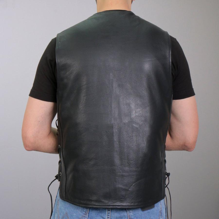 Hot Leathers バイク レザーベスト 本革 牛革 Skull Liner Vest スカル