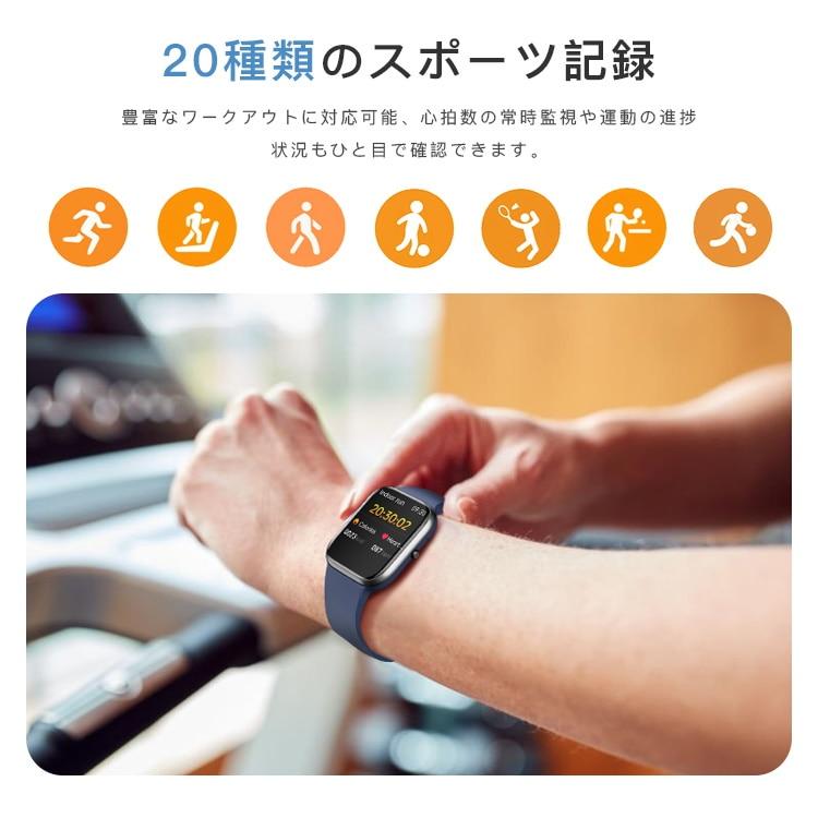 スマートウォッチ レディース 生理周期管理 スマートブレスレット 通話機能 血圧計 血糖値 体温測定 心拍数 血中酸素 歩数計 着信通知　日本語説明書付き｜harmony-store｜24