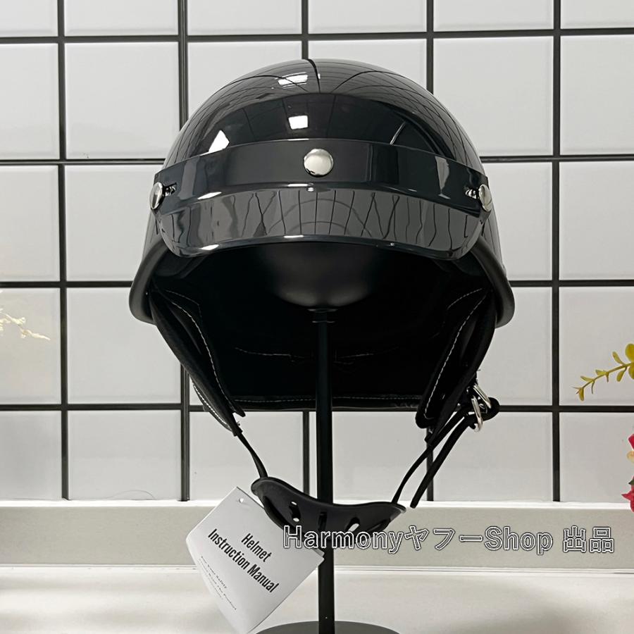 ハーフヘルメット人気ポリヘル ポリスヘルメットHALF HELMET 60Sレトロ