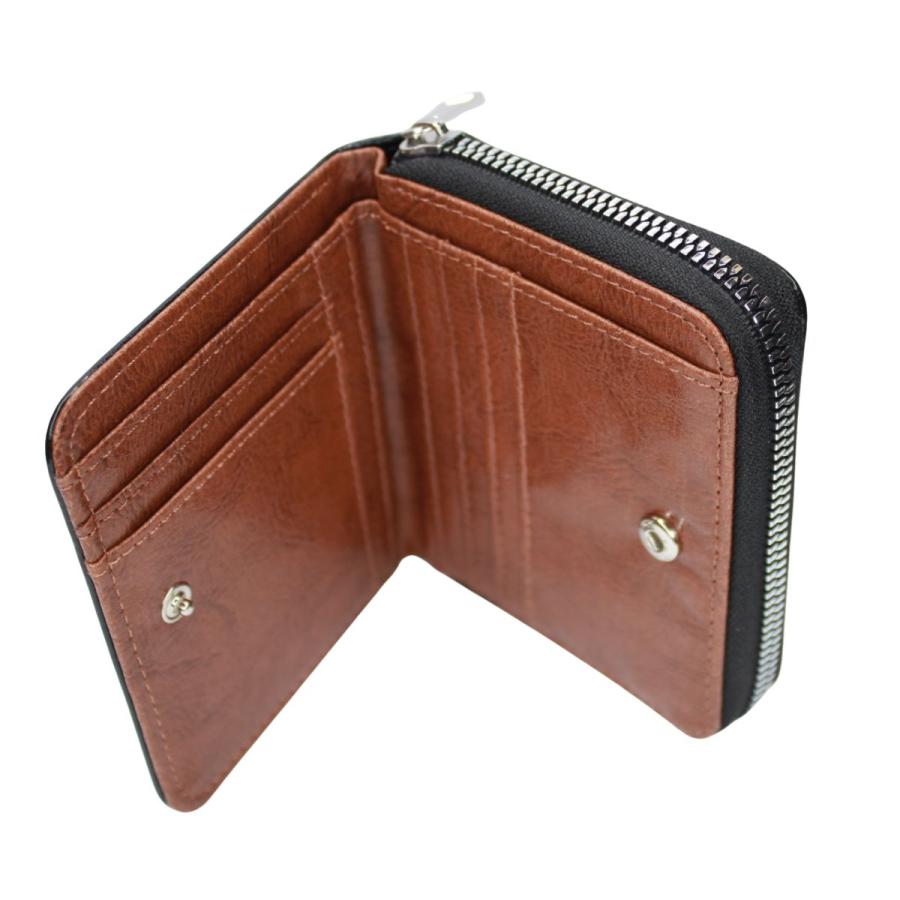 チェーン付き財布 メンズ ラウンドファスナー 二つ折りさいふ サイフ 男の子 中学生 男子 高校生 男性用 |  | 01