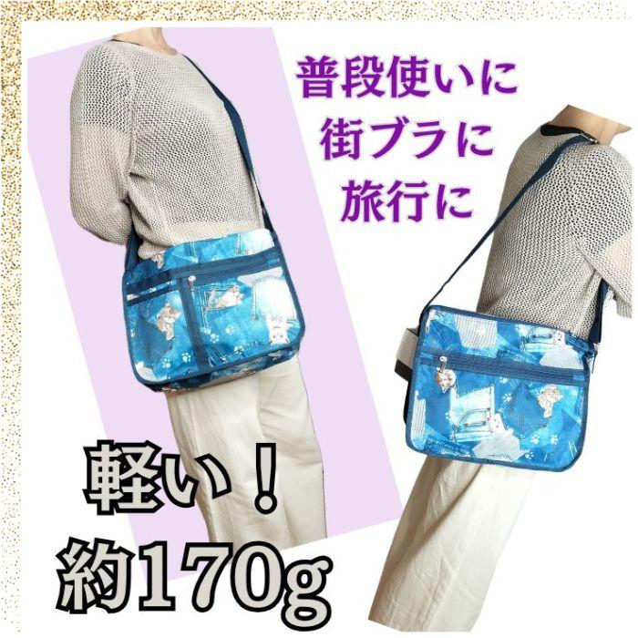 バッグ ショルダーバッグ レディース ショルダー   肩掛け 斜め掛け  ポリエステル 軽量 軽い 旅行 アウトドア  ネコ ねこ 猫 キャット |  | 11