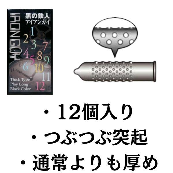 アツガタ コンドーム 2箱 厚め あつがた 2箱セット  【アイアンガイ×2箱 】 厚め つぶつぶ アツガタ  厚型 極 厚さ   粒 ツブツブ ドット | ジャパンメディカル | 02