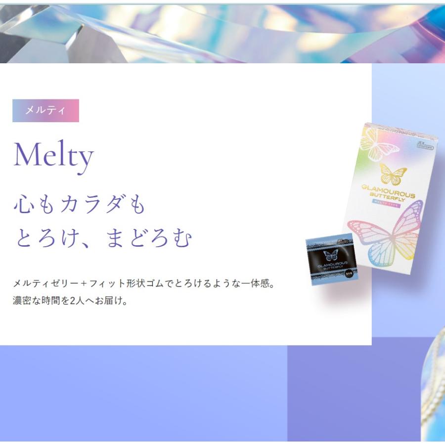 コンドー厶 コンドーム グラマラスバタフライ ２箱セット 【メルティ】 【ジェルリッチ】薄い 避妊具 ゼリーたっぷり コンドー厶 スキン | グラマラスバタフライ | 06