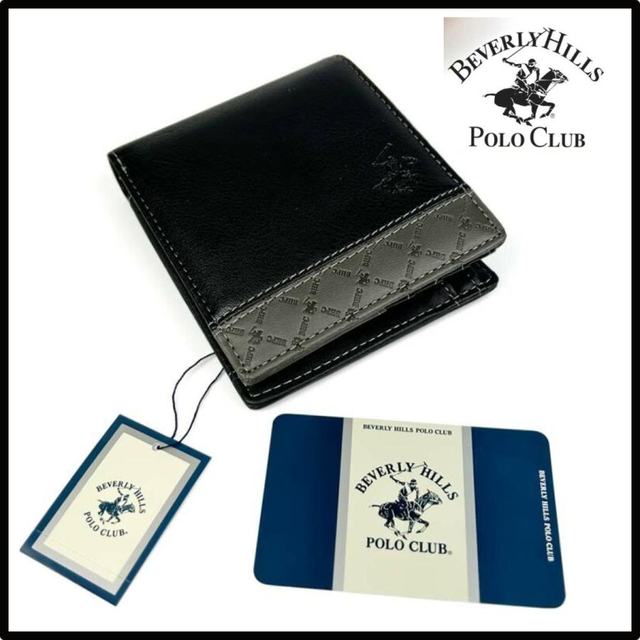 メンズ 財布  二つ折り ウォレット 財布 合皮 フェイクレザー 男性用 サイフ さいふ お財布 男子財布 ビバリーヒルズポロクラブ 3色 |  | 01