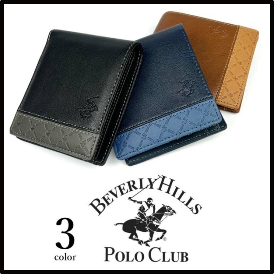 メンズ 財布  二つ折り ウォレット 財布 合皮 フェイクレザー 男性用 サイフ さいふ お財布 男子財布 ビバリーヒルズポロクラブ 3色 |  | 09