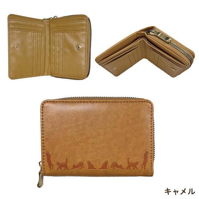 財布 レディース財布 二つ折り財布 札入れ 小銭入 ねこ柄 ネコ 猫 プリント合皮財布 女性用 レディス 母 祖母 敬老 折り財布 ネコちゃん 猫財布 |  | 03