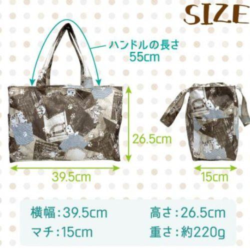 トートバッグ ねこ柄バッグ かばん 軽い  軽量  旅行  サブバッグ ママバッグ ネコ柄 ポリエステル 旅行  ジム レッスンバッグ 猫 ニャンコ |  | 03