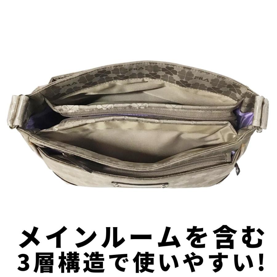 FILA フィラ ショルダーバッグ 婦人 女性 レディース 大人 バッグ バック 鞄 カバン かばん 3層 3ルーム 軽量 ポケット 母の日 かわいい タウンユース 00200 | FILA | 06