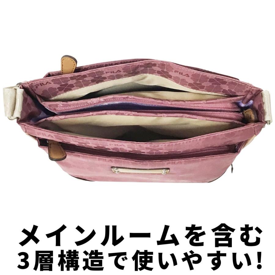 FILA フィラ ショルダーバッグ 婦人 女性 レディース 大人 バッグ バック 鞄 カバン かばん 3層 3ルーム 軽量 ポケット 母の日 かわいい タウンユース 00201 | FILA | 06