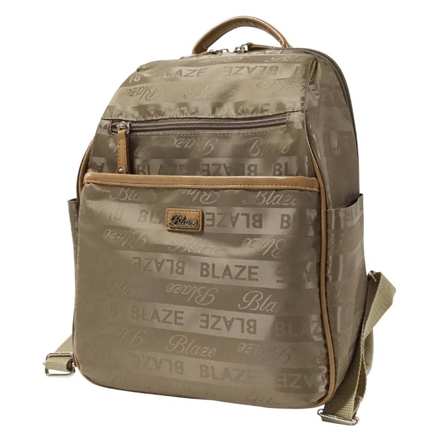 BLAZE ブレイズ リュック リュックサック 婦人 女性 レディース 大人 軽量 ポケット エレガント かわいい 上品 タウンユース 小さい 小型 ボーダー ロゴ 05803 | BLAZE | 09