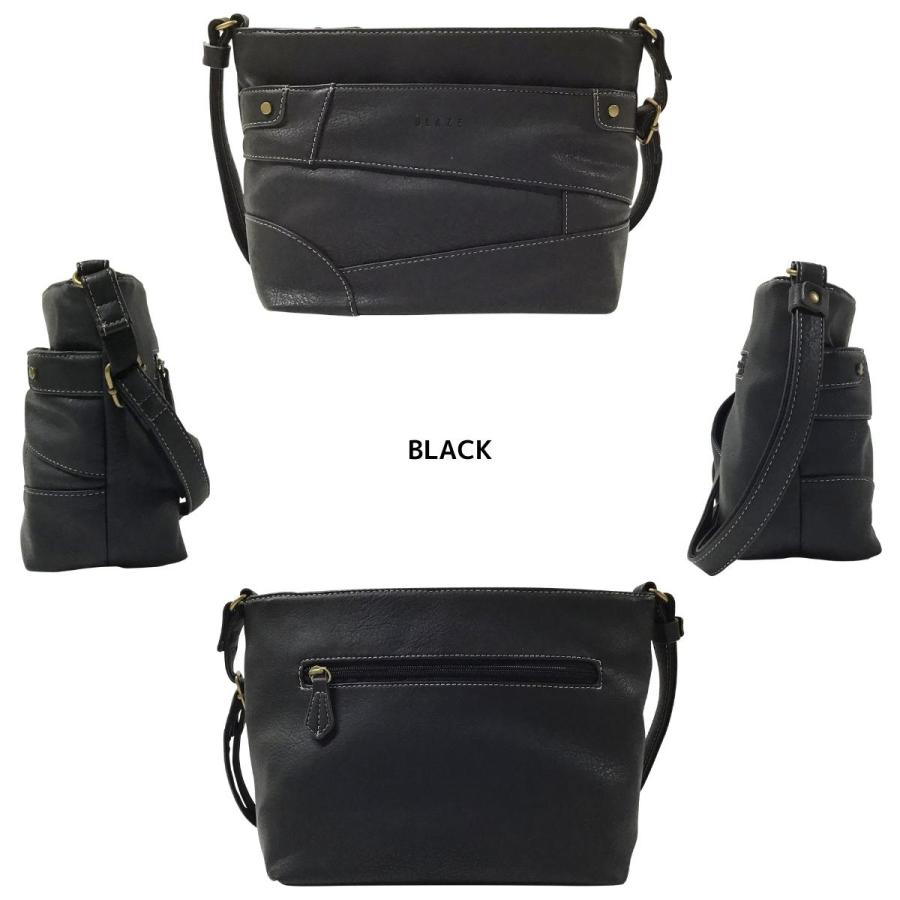 BLAZE ブレイズ ショルダーバッグ 婦人 女性 レディース 大人 鞄 かばん 3層 3ルーム 軽量 ポケット エレガント かわいい 上品 接ぎ ハギ タウンユース 05810 | BLAZE | 01