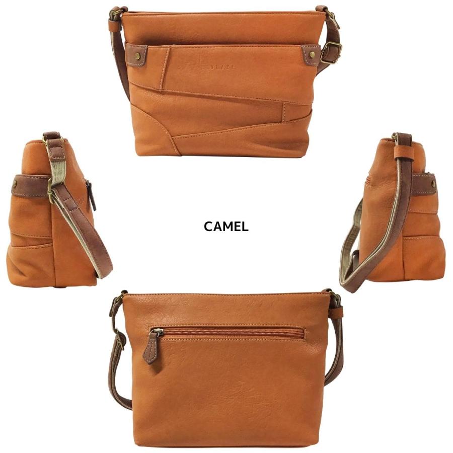 BLAZE ブレイズ ショルダーバッグ 婦人 女性 レディース 大人 鞄 かばん 3層 3ルーム 軽量 ポケット エレガント かわいい 上品 接ぎ ハギ タウンユース 05810 | BLAZE | 02