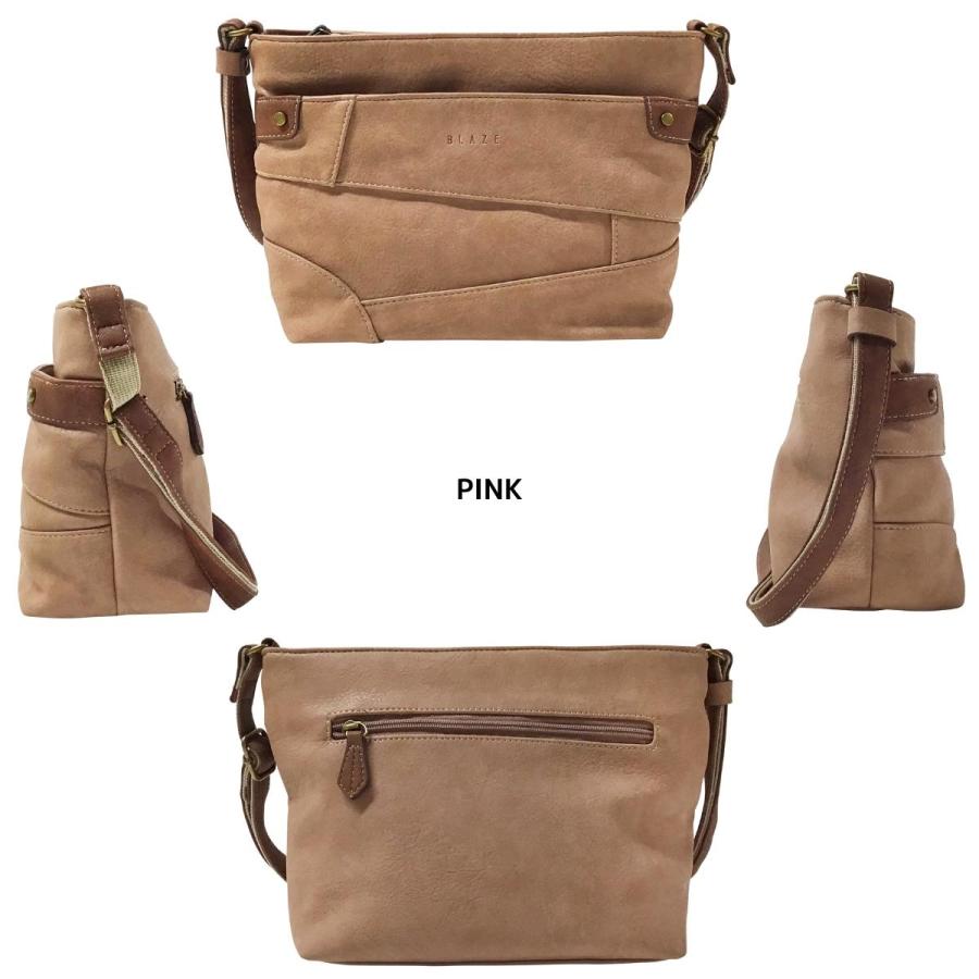 BLAZE ブレイズ ショルダーバッグ 婦人 女性 レディース 大人 鞄 かばん 3層 3ルーム 軽量 ポケット エレガント かわいい 上品 接ぎ ハギ タウンユース 05810 | BLAZE | 03