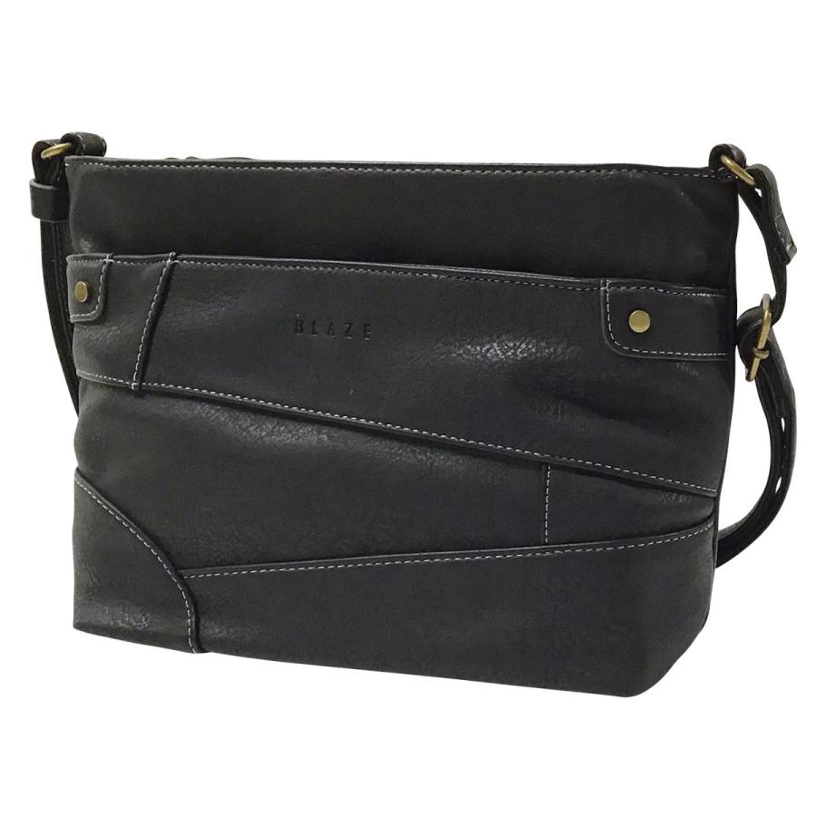 BLAZE ブレイズ ショルダーバッグ 婦人 女性 レディース 大人 鞄 かばん 3層 3ルーム 軽量 ポケット エレガント かわいい 上品 接ぎ ハギ タウンユース 05810 | BLAZE | 07