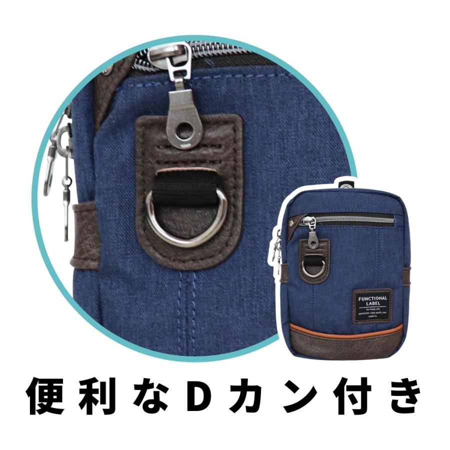 Functional Label ファンクショナルレーベル USB マルチ ミニポーチ ベルトポーチ チョークバッグ ショルダーバッグ 3WAY ユニセックス 男女兼用 ビジネス 08614 |  | 13
