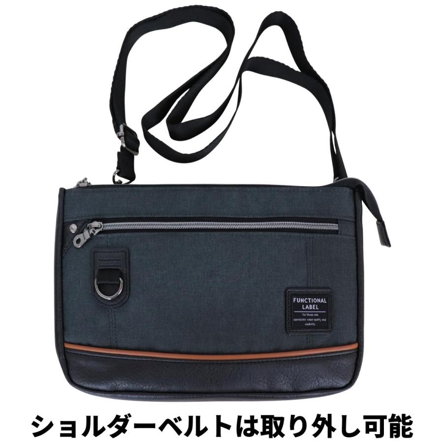 Functional Label ファンクショナルレーベル USB 薄マチ ショルダー ショルダーバッグ メンズ レディース 男性 女性 ユニセックス 男女兼用 ビジネス 通勤 08615 |  | 10
