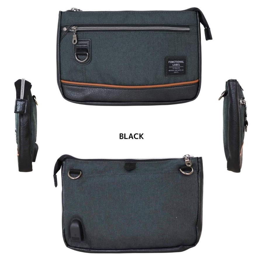 Functional Label ファンクショナルレーベル USB 薄マチ ショルダー ショルダーバッグ メンズ レディース 男性 女性 ユニセックス 男女兼用 ビジネス 通勤 08615 |  | 01