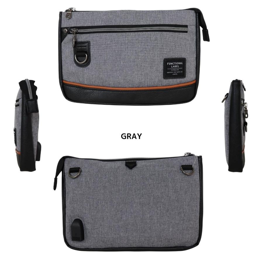 Functional Label ファンクショナルレーベル USB 薄マチ ショルダー ショルダーバッグ メンズ レディース 男性 女性 ユニセックス 男女兼用 ビジネス 通勤 08615 |  | 02