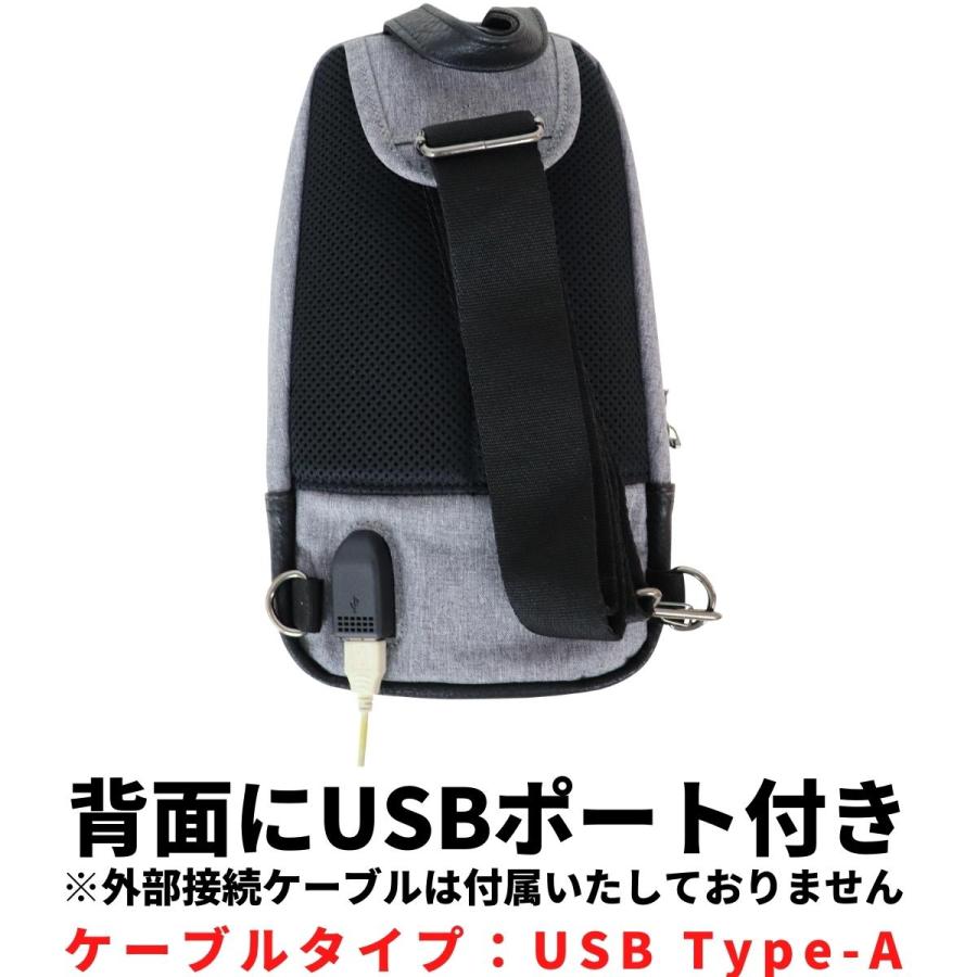 Functional Label ファンクショナルレーベル USB ボディバッグ M メンズ レディース 男性 女性 ユニセックス 男女兼用 ビジネス カジュアル 通勤 会社 08617 |  | 09