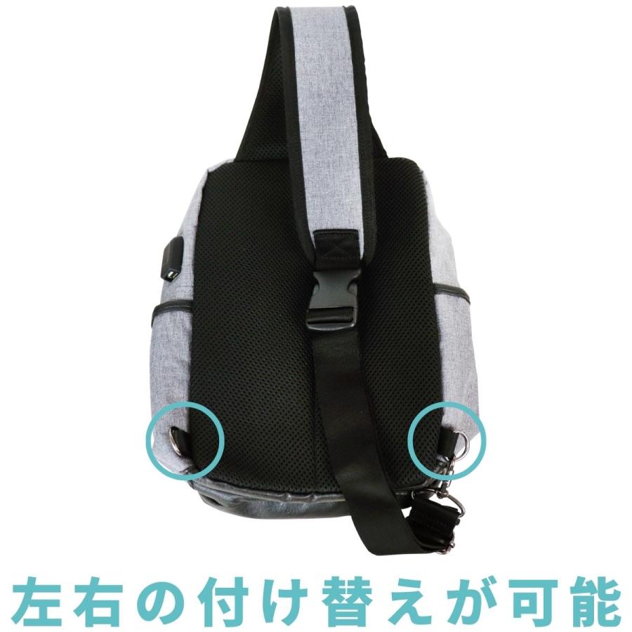 Functional Label ファンクショナルレーベル USB ボディバッグ L メンズ レディース 男性 女性 ユニセックス 男女兼用 ビジネス カジュアル 通勤 会社 08618 |  | 11