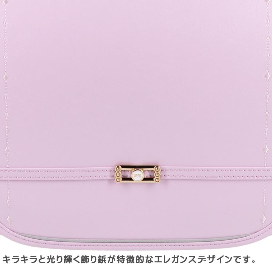 ランドセル ハネッセル GIRL アングラシエ ドルチェ A4フラットファイル収納対応 ラチェットアジャスター 大容量 軽量 360度反射 女の子 6年保証 日本製 91016の画像